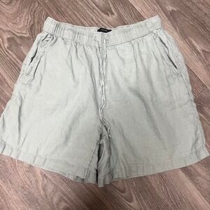 Tahiri Linen Shorts Light Olive‎ Green Size Small